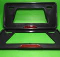 New PUNJAB 13" Number Plate FRAME BLACK Car License Number Plate Frame 2 pieces Set With Reflector. 