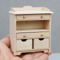 1 Pc 1:12Scale Dollhouse Miniature Wooden Cabinet Model Playhouse Furniture Living Room Bedroom Mini Storage Cabinet Ornament. 