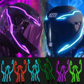 NEW Waterproof LED Cold Light 4-in-1 Motorcycle Bike Helmet Strip EL Sticker Warning Lights Motorcycle Night Riding Accessories.