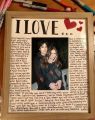 Customized picture frame with handwritten poem in background with 1 picture. 