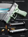 Glock Soft Bullet Toy Gun - Glock Bullet Toy Gun - Shell Ejection Foam Darts Blaster Toy Gun Manual Airsoft Gun With Silencer For Kid Adult. 