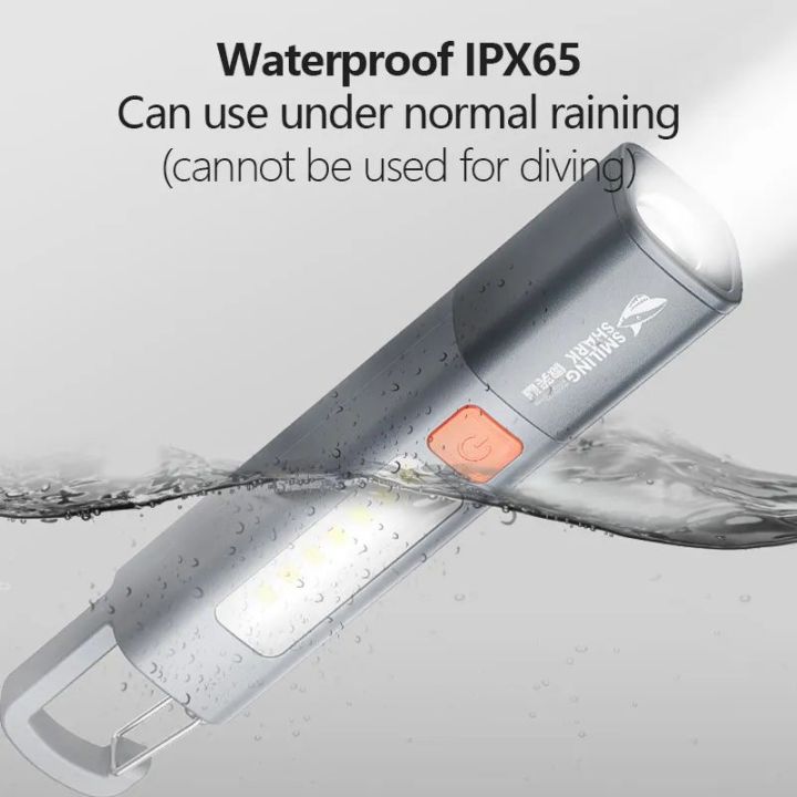 Smiling%20Shark%20SD1023%20LED%20Multifunctional%20Flashlight%20with%20Hook%20Camping%20Light%20USB%20Rechargeable%20Zoomable%20-%20Image%206