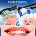 Electric Toothbrush Rotary Rechargeable Electric Toothbrush for Adults Rotating Electric Toothbrushes with 8 Soft Brush Heads. 
