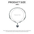 Korean beads love necklace dark heart sweet butterfly style cool light luxury clavicle chain adjustable. 