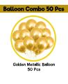 50Pcs Gold Metallic Balloons |Golden Balloons For Decoration| Golden Balloon Decoration For Birthday. 