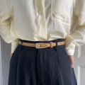Women's Belt Minimalist Trendy Thin Belt High End Authentic Casual Versatile Needle Button Belt with Skirts Jeans Lady Belts New. 