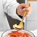 Korean Stainless Steel Thickening Spoon Creative Long Handle Hotel Hot Pot Spoon Soup Ladle Home Kitchen Essential Tools. 