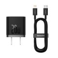 Baseus GaN5 Fast Charger 1C 20W with type c to iphone cable.