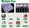 Practical 10/15 Grids Compartment Plastic Storage Box Adjustable Jewelry Rhinestones Gem Holder Case Nails Accessories Organizer.