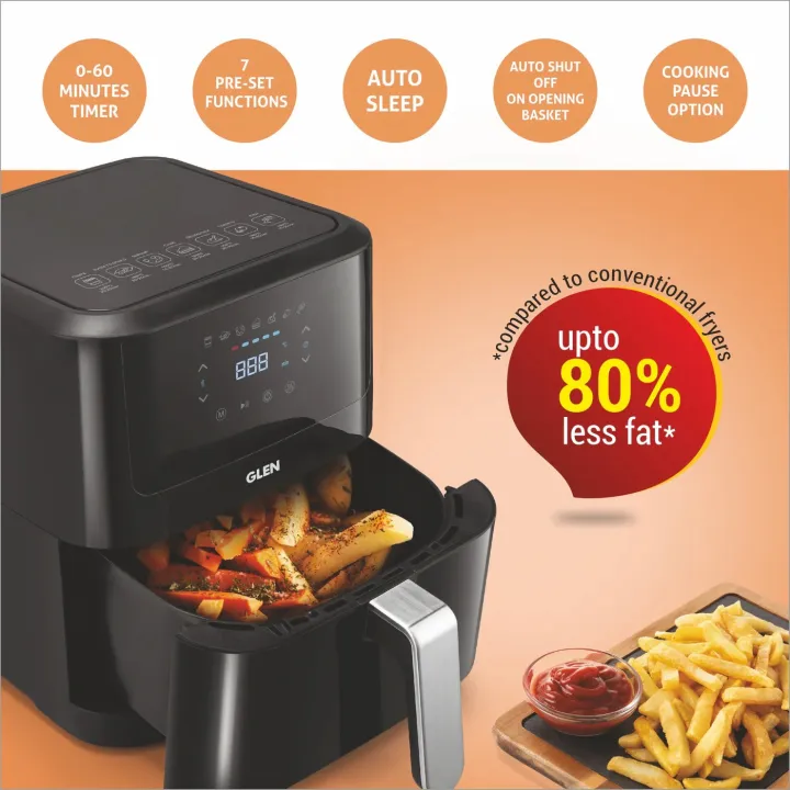Glen%20Air%20Fryer,%206.0%20Litre%20Digital%20Controls,%207%20Pre%20Set%20Menu%20Timer,%20Temperature%20Control,%201500W%20-Black%20-%20Image%203