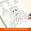 1pc Anime Character Line Art Drawing Book for Beginners - 48 Pages of Simple Hand-Drawn Outlines for Tracing & Practice Painting. 