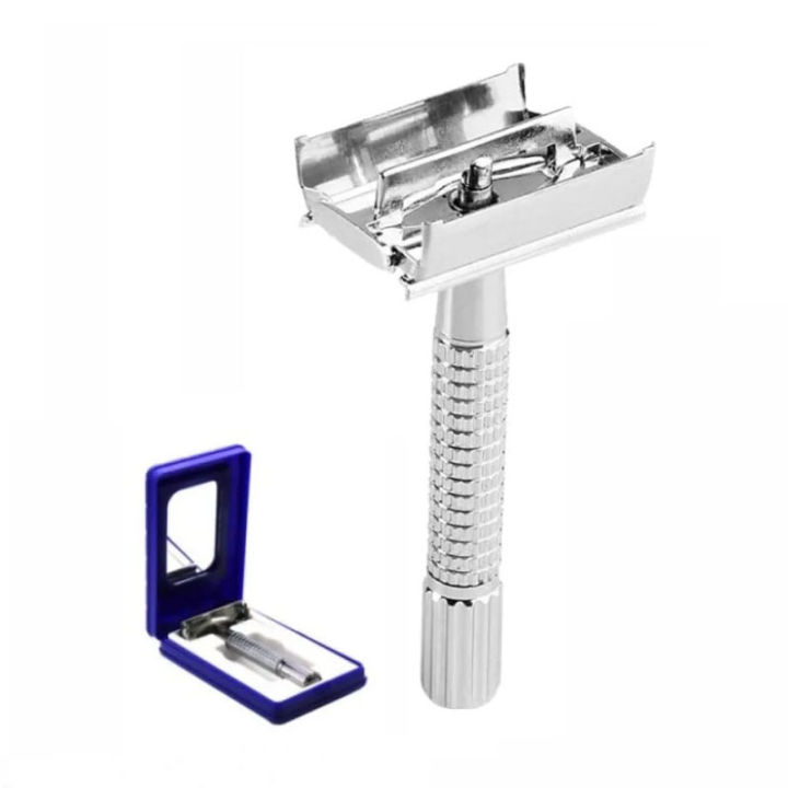 (%201Machine+10%20Blades%20)%20Double-Sided%20Safety%20Stainless%20Steel%20Manual%20Men's%20Razor%20Non-slip%20Handle%20Butterfly%20Quick%20replacement%20blade%20-%20Image%203