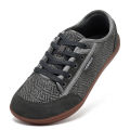 HOBIBEAR Unisex Barefoot Shoes Wide Toe Minimalist Zero Drop Walking Sneakers Lace-Up Outdoor Lightweight Casual Shoes.