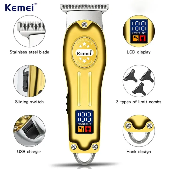 Kemei%20km-678%20USB%20Charging%20Electric%20Hair%20Trimmer%20-%20Image%203