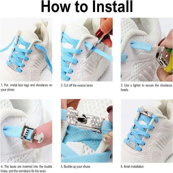 Elastic%20No%20Tie%20Shoe%20Laces%20Bling%20Diamond%20Cross%20Locks%20Shoelace%20Charms%20for%20Women%20Sneakers%20Luxury%20Smart%20Buckle%20AF1%20Metal%20Shoelaces%20-%20Image%206