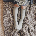 Ruffle Kids Knee High Socks Baby Girls Toddlers Long Soft Cotton Sock Lace Flower Children School Uniform Socks For 0-8 Years.