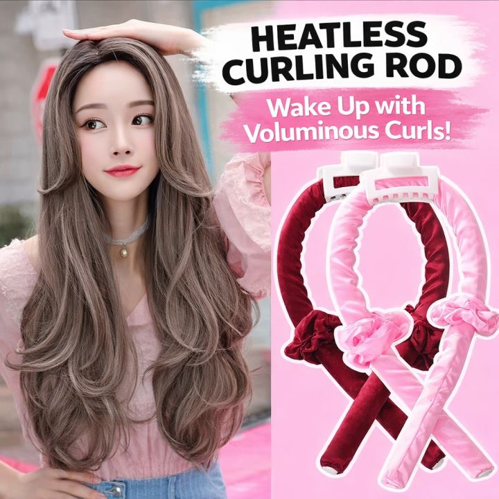 Heatless Hair Curling Rod Headband for
Long Hair No Heat Curling Headband with
Scrunchies Hair Clips Lazy Natural Soft
Wave DIY Hair Rollers Styling Tool for Sleep in
Overnight