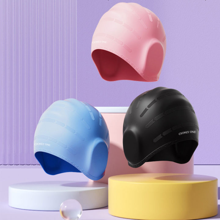 Waterproof%20Swimming%20Cap%20-%20High%20Elasticity,%20Ears%20Protection,%20Silicone%20Diving%20Cap%20for%20Enhanced%20Comfort%20and%20Durability%20-%20Image%204
