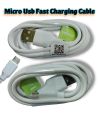 Micro usb fast charging cable for mobiles. support wide range of mobiles. pure copper wires for fadt charging. white color. 