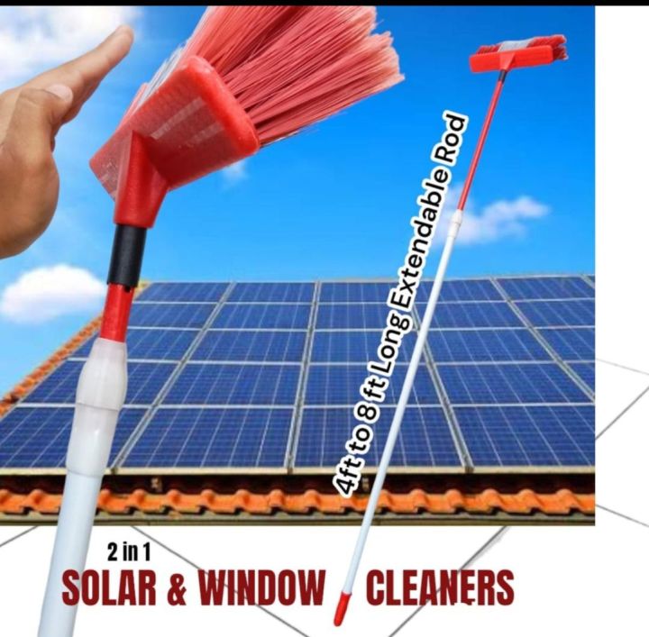 Solar Panel Cleaning Duster Brush &  high Windows Cleaning, Solar photovoltaic Panel Cleaning and Cleaning Cars Trucks Vans caravans Windows