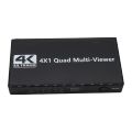 4K HDMI Quad Screen Multiviewer 4x1 1080P 4 in 1 out Multi Viewer Seamless Switcher 9 Display Modes for Laptop PC TV Camera. 