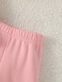 Winter Children Sets 1-3Y Baby Girls Pink Thick Fleece Turtleneck Long Sleeve Pullover Solid Casual+ Long Pants Suits. 