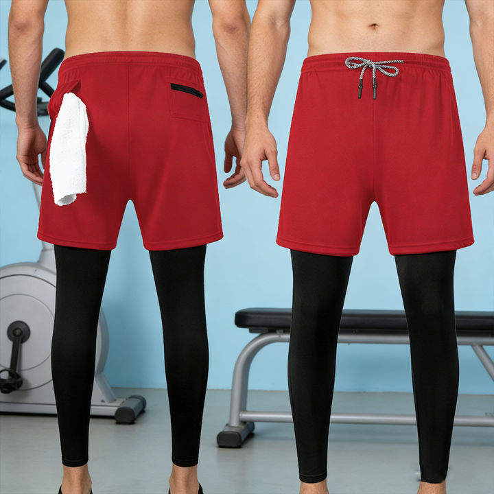 Men's%20Athletic%20Quick%20Dry%20Dual-Layer%20Compression%20Long%20Trousers%20Inner%20Compression%20Tights%20&%20Outer%20Sport%20Shorts%20Gym%20&%20Running%20Gear%20-%20Image%205