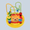 Colorful Wooden Roller Coaster Educational Circle Toy For Preschool Learning Bead Maze Toy Perfect Gift For Young Children. 