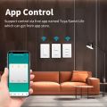 Tuya Zigbee Smart US Wall Light Switch 1 2 3 Gang Push Button Switches APP Remote Control Work With Alexa  Home 100-240V lightify. 