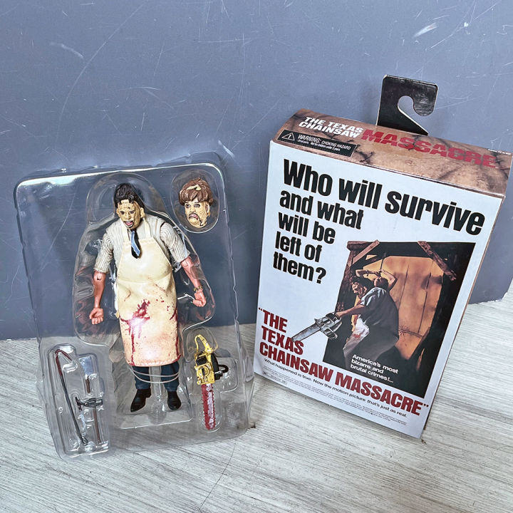 NECA Pennywise Leatherface Anime Figure Massacer Texas Chainsaw Figure Toys Doll Halloween  