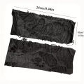 New Hot Sale Fashionable Simple Gothic Fingerless Gloves Unisex Tear Design Stretchy for Party Preparation and Durable. 