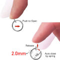 2Pcs Small Hoop Spring Ear Clips Earrings For Women Men Stainless Steel Painless No Piercing Stealth Fake Ear Jewelry 8-20mm. 