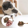 Simulation Mouse Kitten Toy Bite-resistant Automatic Chirping Interactive Cat Chew Toy Squeaky Imitation Mouse Cat Toy Supplies. 