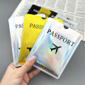 Aluminum foil passport protective case, anti-magnetic and anti-theft brush, laser aircraft version passport holder A-DH. 