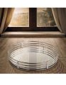 American Atelier Circle Glass Tray-Silver Vanity Tray. 