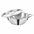 Stainless Steel Triply Karai 20cm 22cm 24cm 26cm 28cm 30cm 32cm 34cm. 