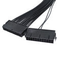 TISHRIC 30CM Dual PSU ATX 24Pin Power Supply Synchronizer Male to Female ATX Mining Supply Sync Starter ADD2PSU Riser For GPU. 