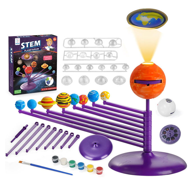 STEM Planetarium DIY Space Projector Kit for Kids – Build & Paint Your ...