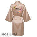 Wedding Party Team Bride Robe Kimono Satin Pajamas Bridesmaid Bathrobe SP073.