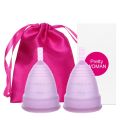 2 Pcs Feminine Hygiene Menstrual Silicone Cup Medical Silicone Menstrual Cup Lady Women Period Cup Copa menstrual. 