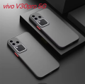 [Send from Thailand] Vivo v30pro 5G skin color button shockproof case, Vivo phone case, soft edge camera protective case, hard back. 