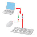 1PC USB Male To PS/2 PS2 Female Converter Cable Cord Converter Adapter Keyboard. 