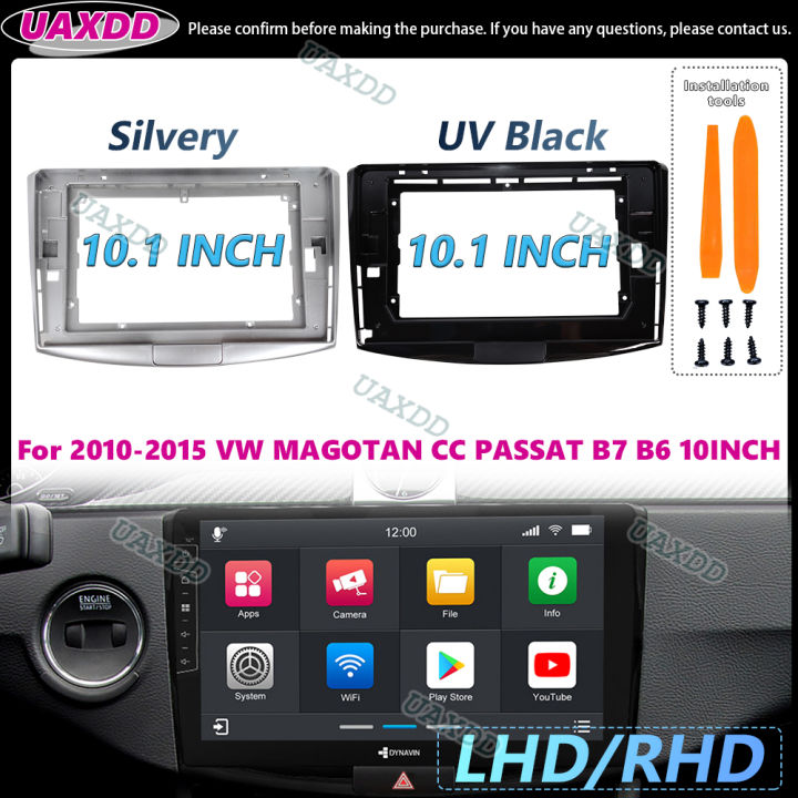2Din Car Interior Stereo Radio for 2010-2015 VW MAGOTAN CC PASSAT B7 B6 10INCH Android Frame Kit Panel Center Fascia Cable Video