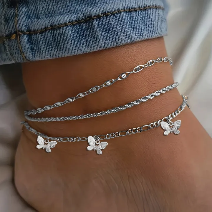 %E3%80%90Top-rated%E3%80%91%201-3pcs%20Simple%20Metal%20Chain%20Butterfly%20Pendant%20Anklet%20for%20Women%20Adjustable%20Layered%20Vintage%20Minimalist%20Beach%20Anklet%20Set%20Foot%20Jewelry%20-%20Image%202