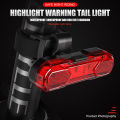 Bicycle Light Bicycle Accessories Waterproof LED Bike Light USB Rechargeable Bicycle Tail Safety Warning Light. 