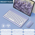 Bluetooth Keyboard and Mouse with Spanish Portuguese Russian Hebrew French Arabic Wireless Keyboard for iPad Tablet Laptop.