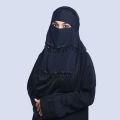 Stylish Double Layer Niqab with Sequins & Beads | Trendy, Comfortable, Easy-to-Wear Design for Women. 