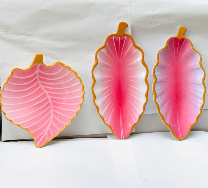 Pack%20of%204%20Melamine%20Leaf%20Platter%20Serving%20Food%20Etc%20-%20Image%203