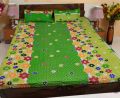 Digital Home Tex Cotton Fabric 5 Feet By 6 Feet Multicolor King Size Bedsheet With Two. 