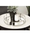 Modern Mirrored Tray, 11 Inch Diameter, Silver, Decorative Round Mirror Tray for Storage and Display. 